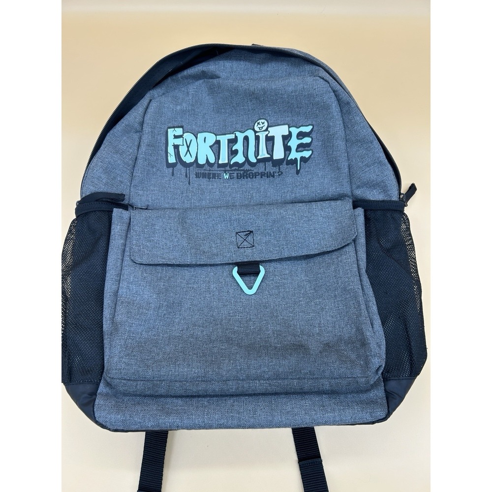 Fortnite Backpack Gray School Bag Gaming Bookbag Llama Print Youth